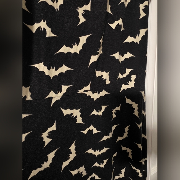 Sourpuss Black and White Bat Pattern Dress - Picture 4 of 6